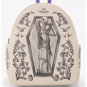Loungefly Nightmare Before Christmas Mini Backpack Jack & Sally Coffin Bag